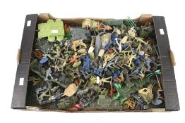 Large collection of Britains, Dinky, Corgi, Airfix military and zoo animals.