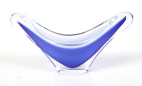 A mid-20th century Flygsfors Coquille glass bowl.