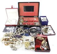 A large collection of costume jewellery and other items.