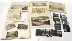 A collection of Victorian albumen photographs and magic lantern slides.