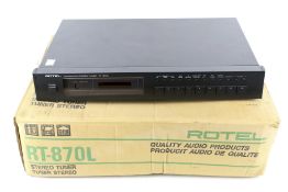 Rotel stereo LW//MW/FM tuner. Model RT-870L, s/n 43614033 in the original box.