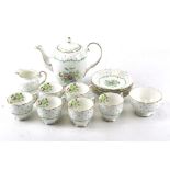A Salisbury pottery six piece china coffee set. Including pot, milk jug and sugar bowl, etc. Max.