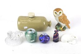 An assortment of glass and ceramics.