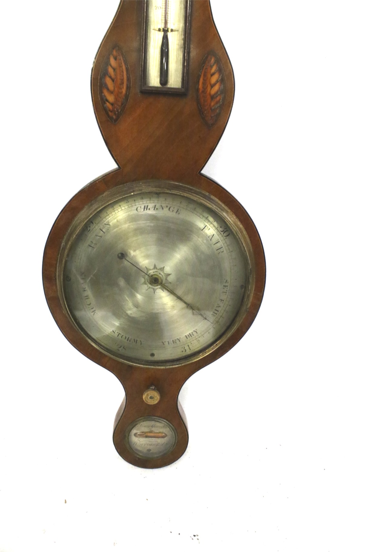 A Victorian banjo barometer. - Image 2 of 2