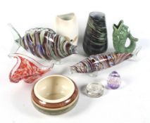 An assortment of retro glassware and ceramics.