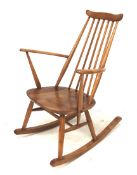 A mid-century Ercol rocking chair.