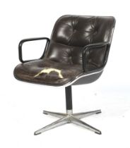 A Charles Pollock design for Knoll mid-century executive desk chair.
