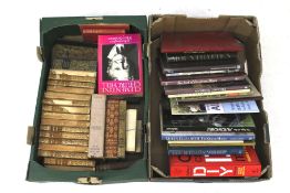 Two boxes of Victorian and later books.