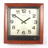 A vintage battery operated Seiko Quartz striking office wall clock. With Arabic numerals, ref.