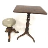 Tilt top table and a piano stool. Max.