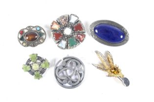 Six Scottish brooches.