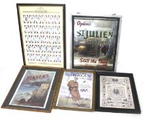 A collection of assorted tobacco advertising items.