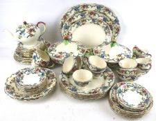 A Royal Cauldon 'Victoria' tea and dinner service. Including a teapot and two tureens, etc. Max.