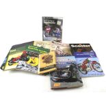 A collection of assorted vintage motorcycle books, etc. Including Haynes BSA A50 & A65 manuals, etc.