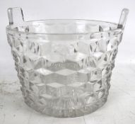 An Art Deco Fostoria glass ice bucket.
