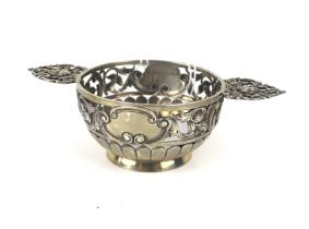 A late Victorian silver round sweet dish.