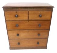 A Victorian mahogany chest of drawers.