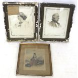 Three Victorian portrait pictures.