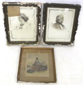 Three Victorian portrait pictures.