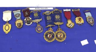 A collection of Masonic medals. Including '1961 Steward', '1952-53 Kingswood Chase Lodge No.