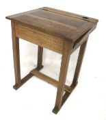 A vintage oak convertible desk.