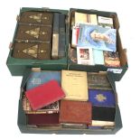 A collection of assorted books in three boxes. Including 19th & 20th century.