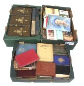 A collection of assorted books in three boxes. Including 19th & 20th century.
