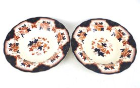 Two Victorian Imari dishes. Stamped 'Ivory' No 57.