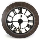 A Citizen battery operated circular wall clock. With white dial and Roman numerals.