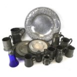 A collection of 18th century and later pewter.
