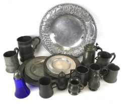 A collection of 18th century and later pewter.