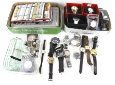 A collection of approximately 30 miscellaneous designer wrist and bracelet watches,