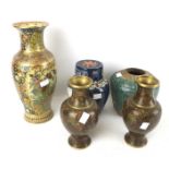 Five contemporary Chinese vases.