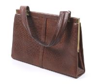 A Jane Shilton vintage lizard skin handbag.