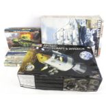 A collection of assorted vintage model kits.