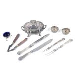 A collection of antique and later silver and silver-plate.