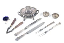 A collection of antique and later silver and silver-plate.