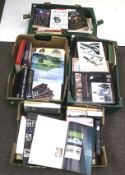A large collection of assorted, mostly 20th century books. In four boxes.