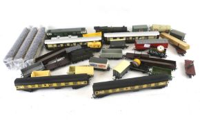 A collection of 00 gauge scale model railway items.