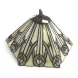 Tiffany style leaded glass lamp shade.