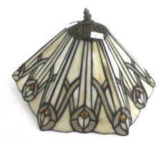Tiffany style leaded glass lamp shade.