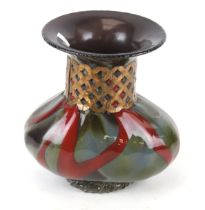 An Arts and Crafts style glass vase.