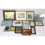 An assortment of 20th century and later prints. Including Robert Dudley 'Kath.