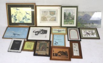 An assortment of 20th century and later prints. Including Robert Dudley 'Kath.