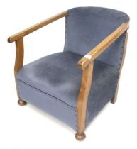 A low open armchair.