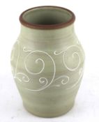 A mid-century Denby Stoneware pottery vase.