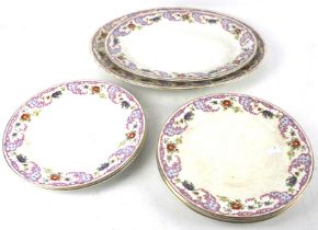 Six vintage Wedgwood plates. 'Imperial Porcelain' including two meat plates and four dinner plates.