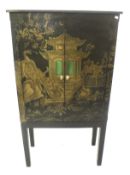 A contemporary Chinese style TV cabinet on stand.