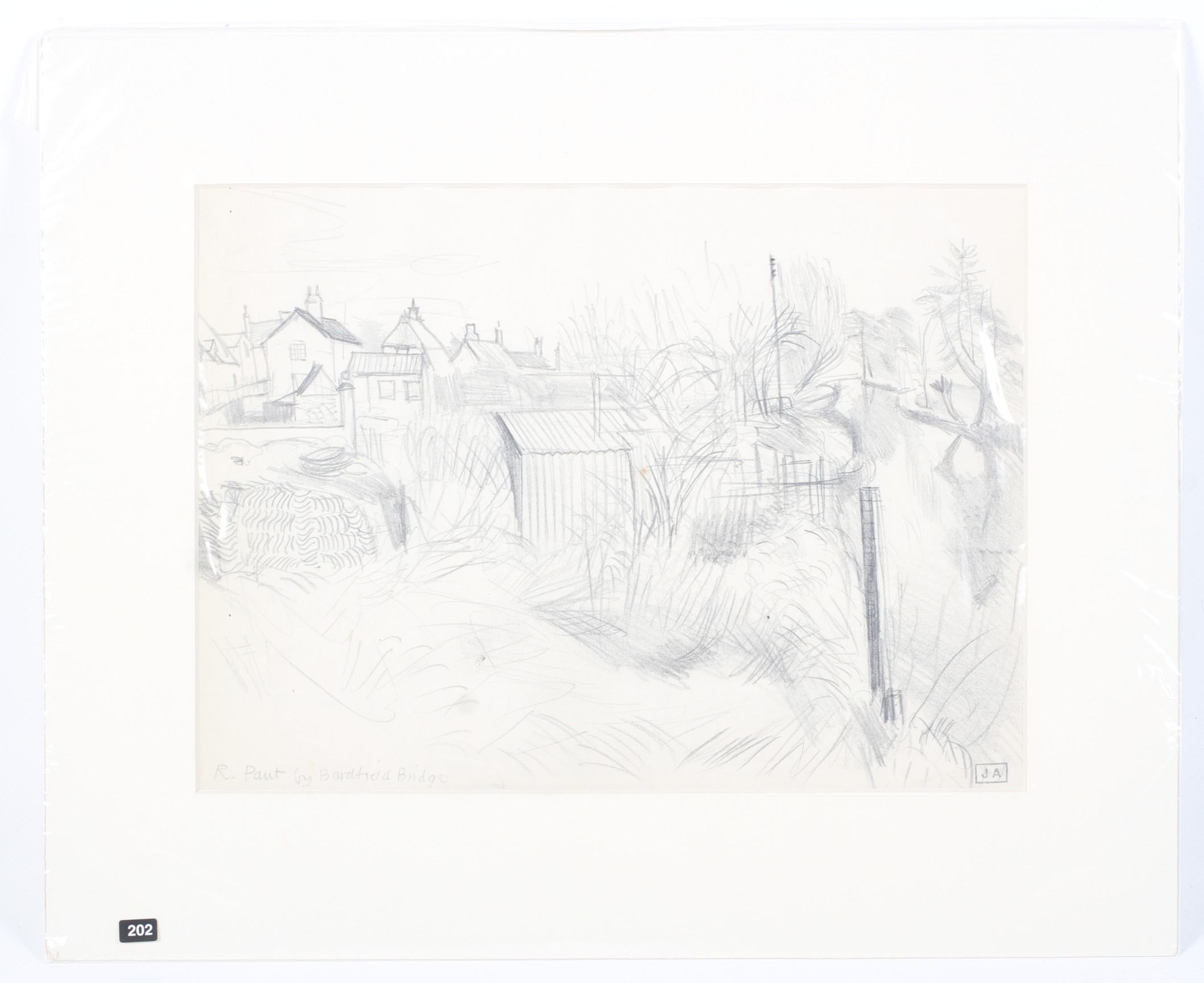 John Arthur Malcolm Aldridge ( 1905-1983), pencil. 'R(iver) by Barfield Bridge( nr. - Image 2 of 3