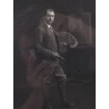Portrait photograph of the artist 'Albert John', circa 1900.